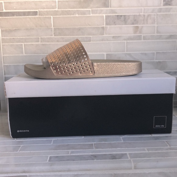 Rose gold Dolce Vita Stella slides - Picture 7 of 7